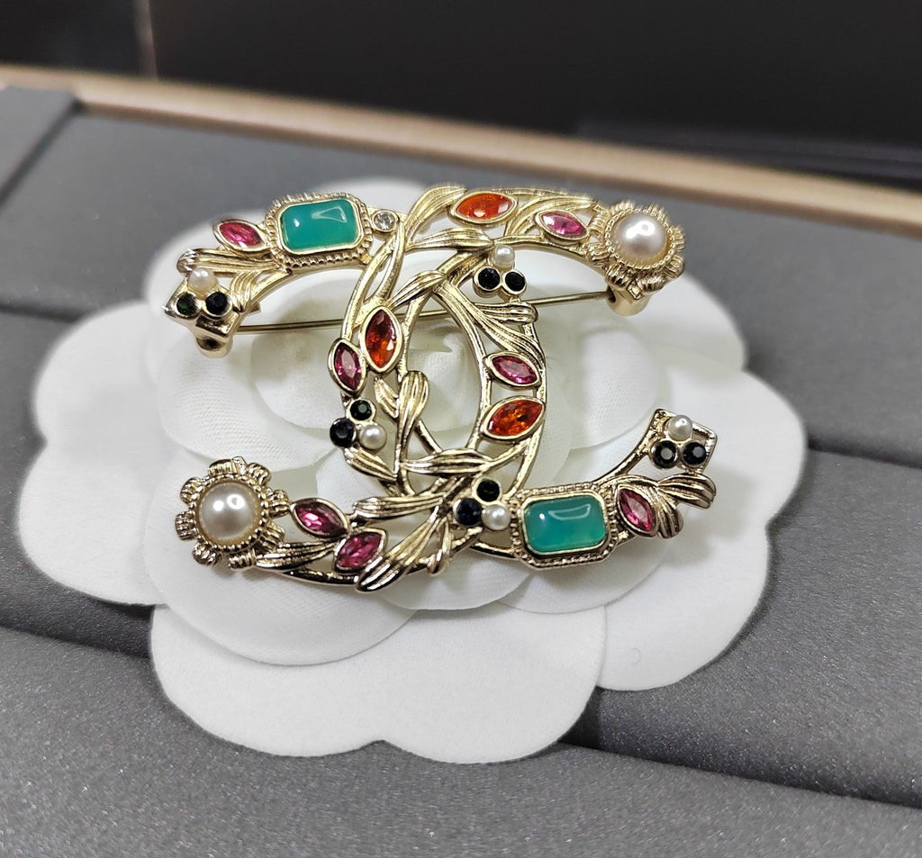 CC Colored Stone Brooch